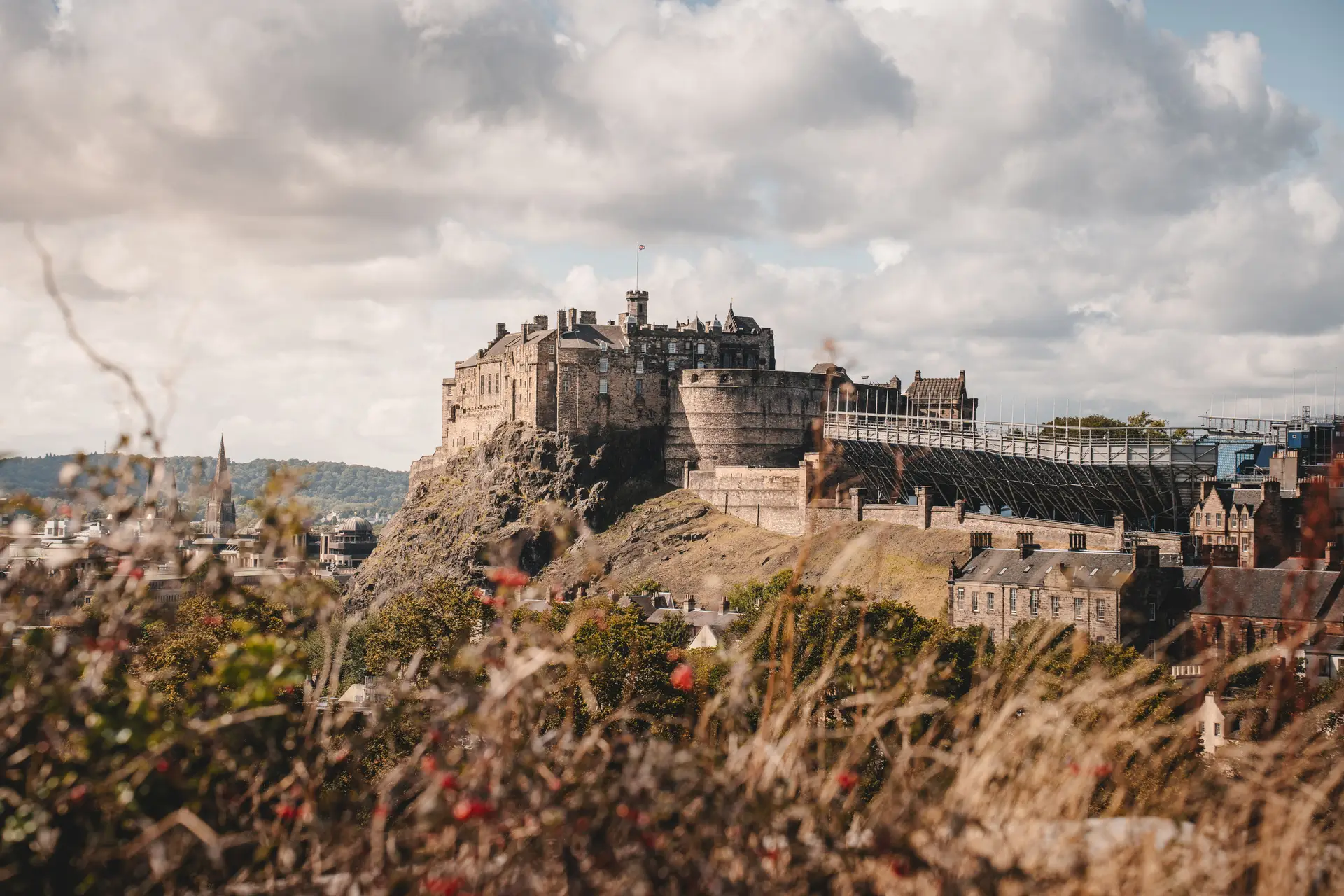 Edinburgh Castle on volcanic crag
