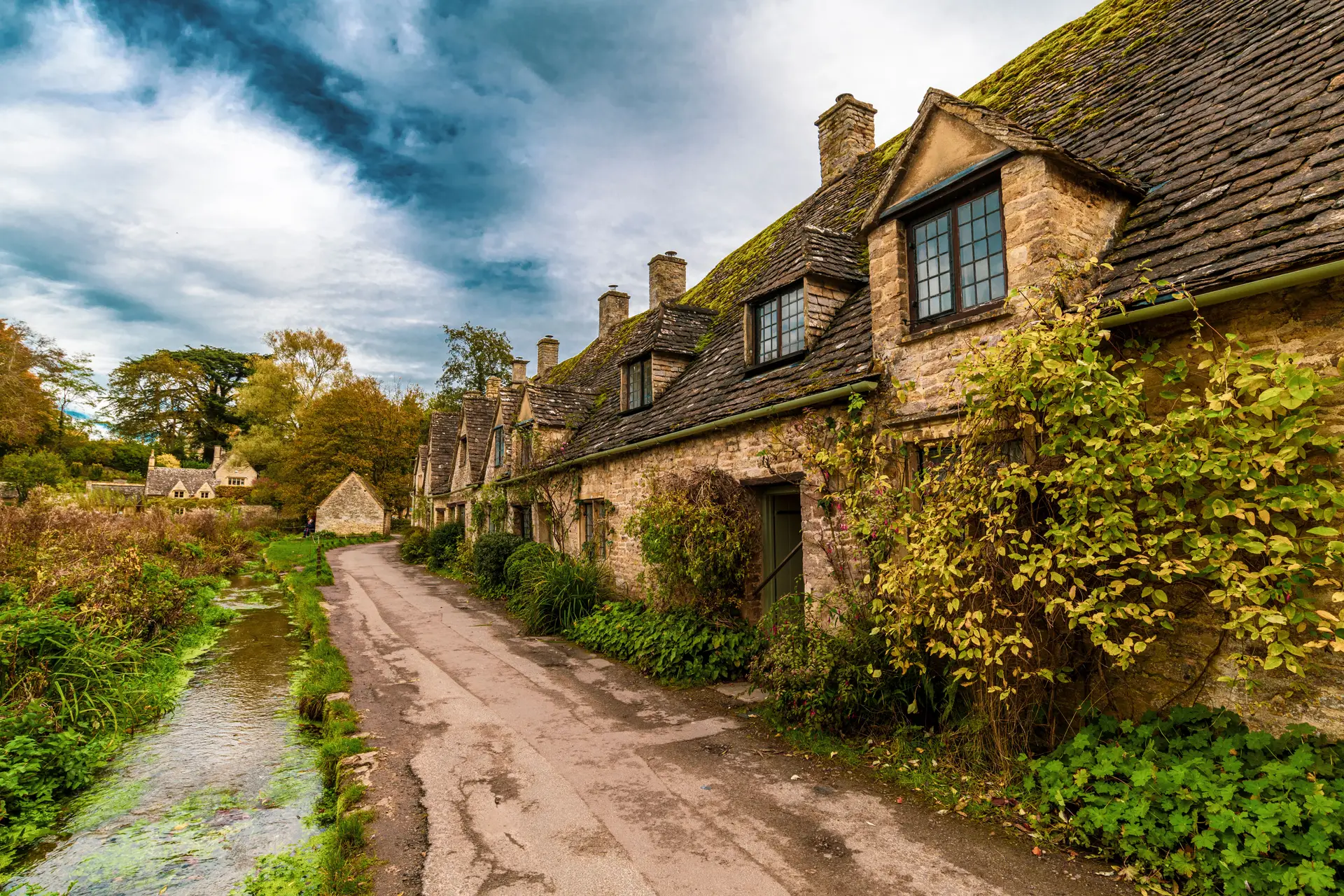 Detail of Bibury stone cottages